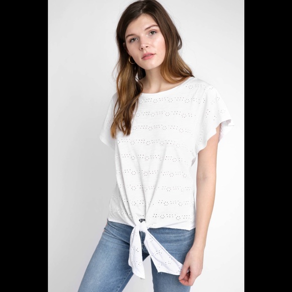 Sanctuary Tropicana Washed Papaya Front-tie Top - Picture 6 of 6